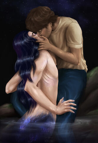 forbidden love | mermay 2026 | night ver. find this piece on: twitter | instagram